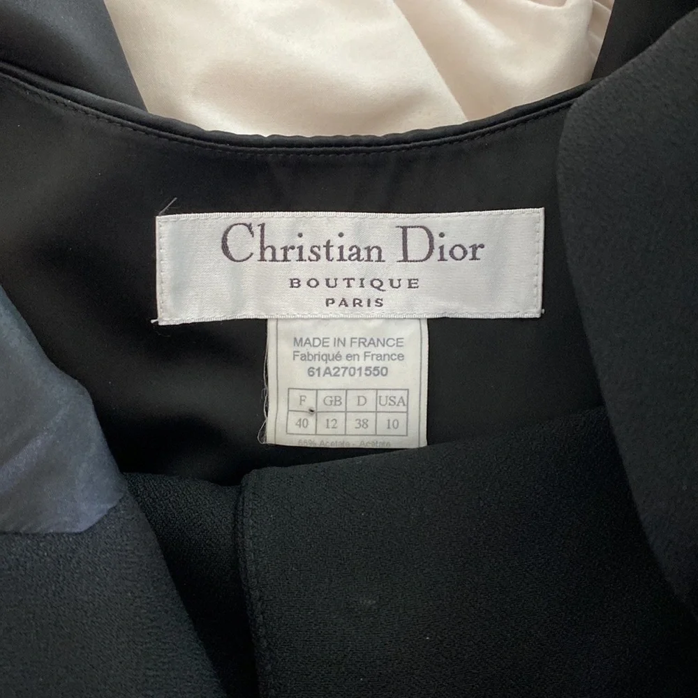 Christian Dior black skirt and blazer suit